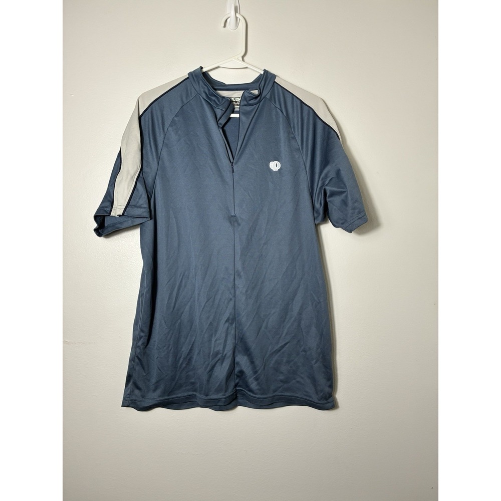 Pearl Izumi Cycling Shirt Sz Large Blue 1/4 Zip Athletic